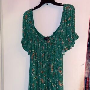 Eloquii Green Floral Dress